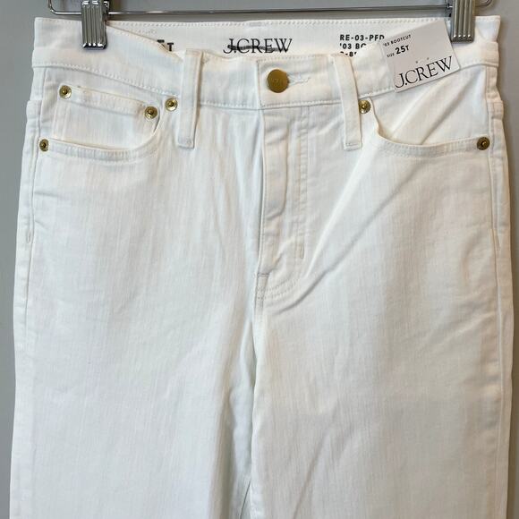 J.Crew Bootcut Jean 2003 Super Stretch Denim Vacation Date Trip CH692 White 25T - Picture 4 of 16